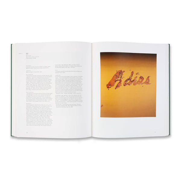 Interior spread of Edward Ruscha Catalogue Raisonné of the Paintings: Volume One, 1958–1970