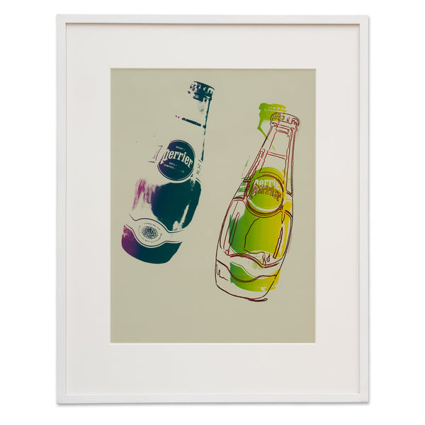 Andy Warhol: Perrier print in frame