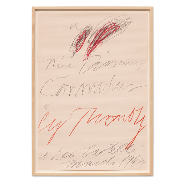 Cy Twombly: Nine Discourses on Commodus vintage poster in frame
