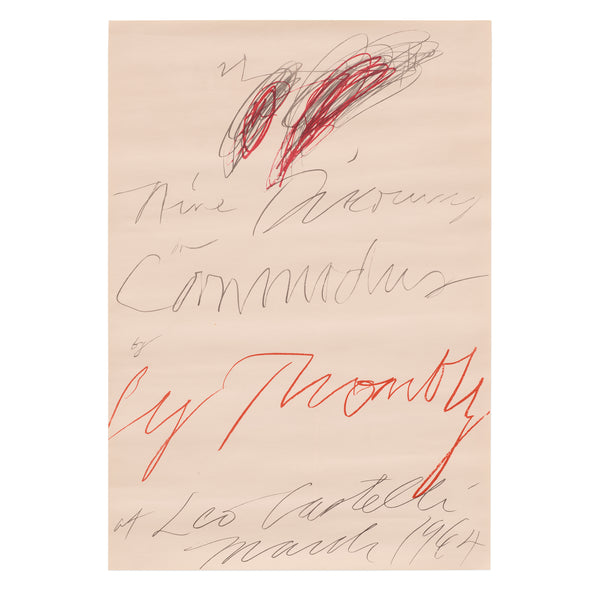 Cy Twombly: Nine Discourses on Commodus vintage poster