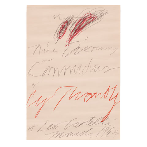 Cy Twombly: Nine Discourses on Commodus vintage poster