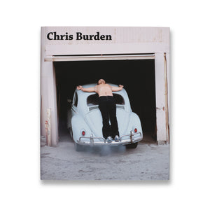 Front cover of the Chris Burden monograph with dust jacket