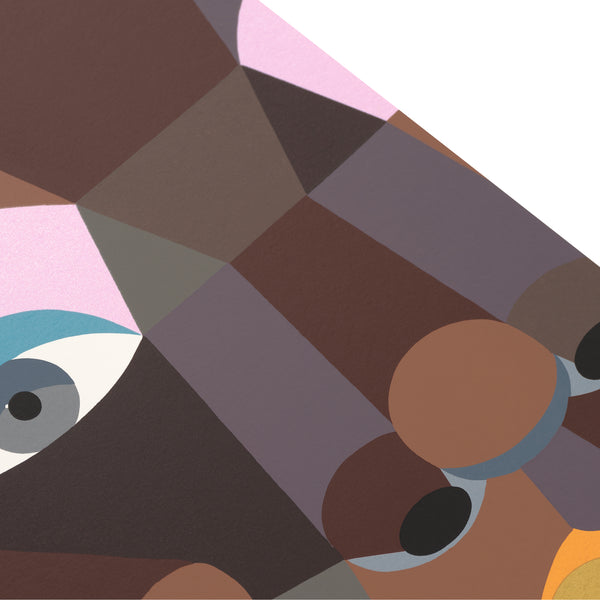 Detail of Derrick Adams: Fixing My Face print