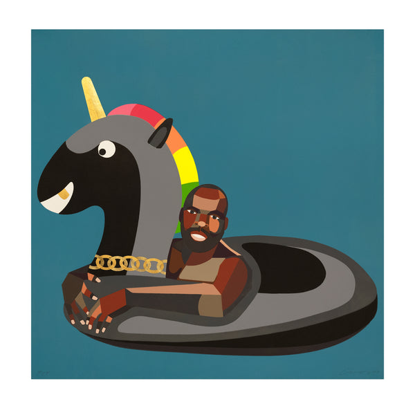 Derrick Adams: Self-Portrait on Float print