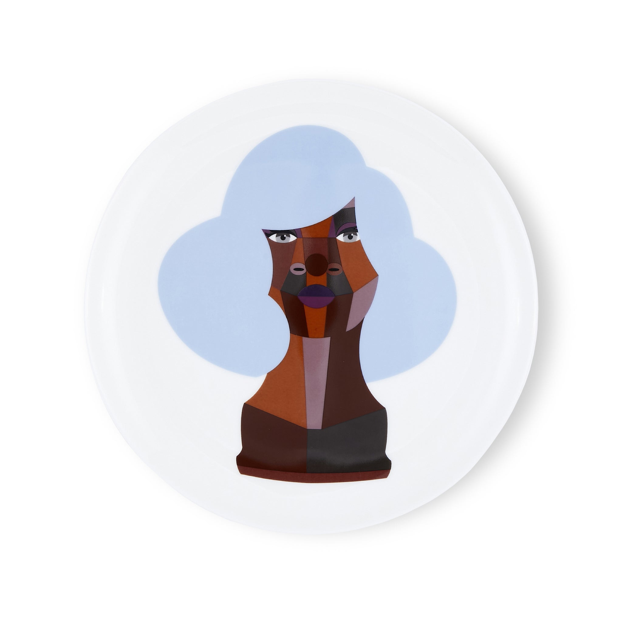 Dinner plate featuring artwork by Derrick Adams