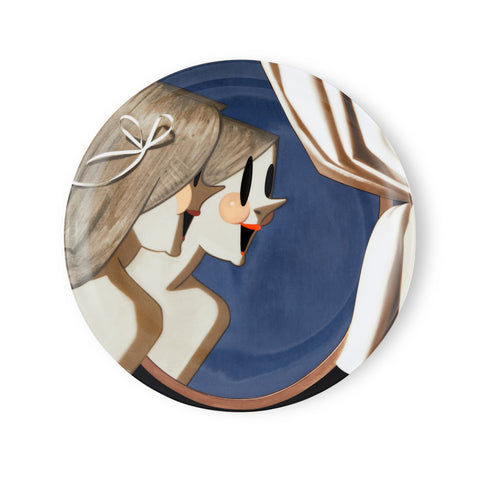 Dinner plate featuring artwork by Anna Weyant