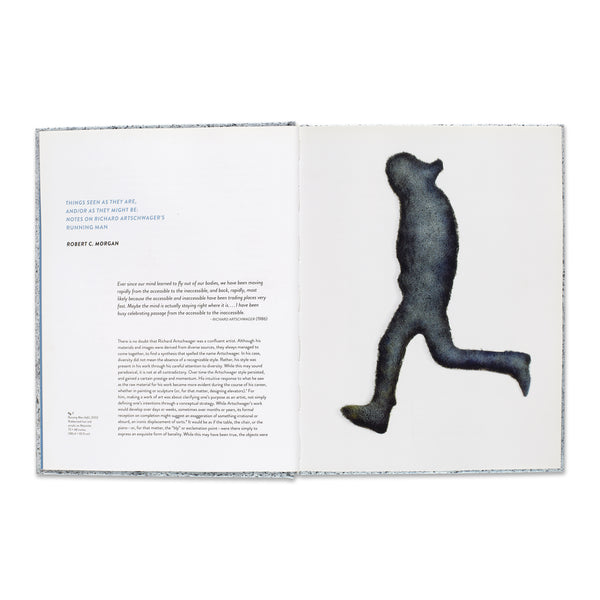 Interior spread of Richard Artschwager: No More Running Man book