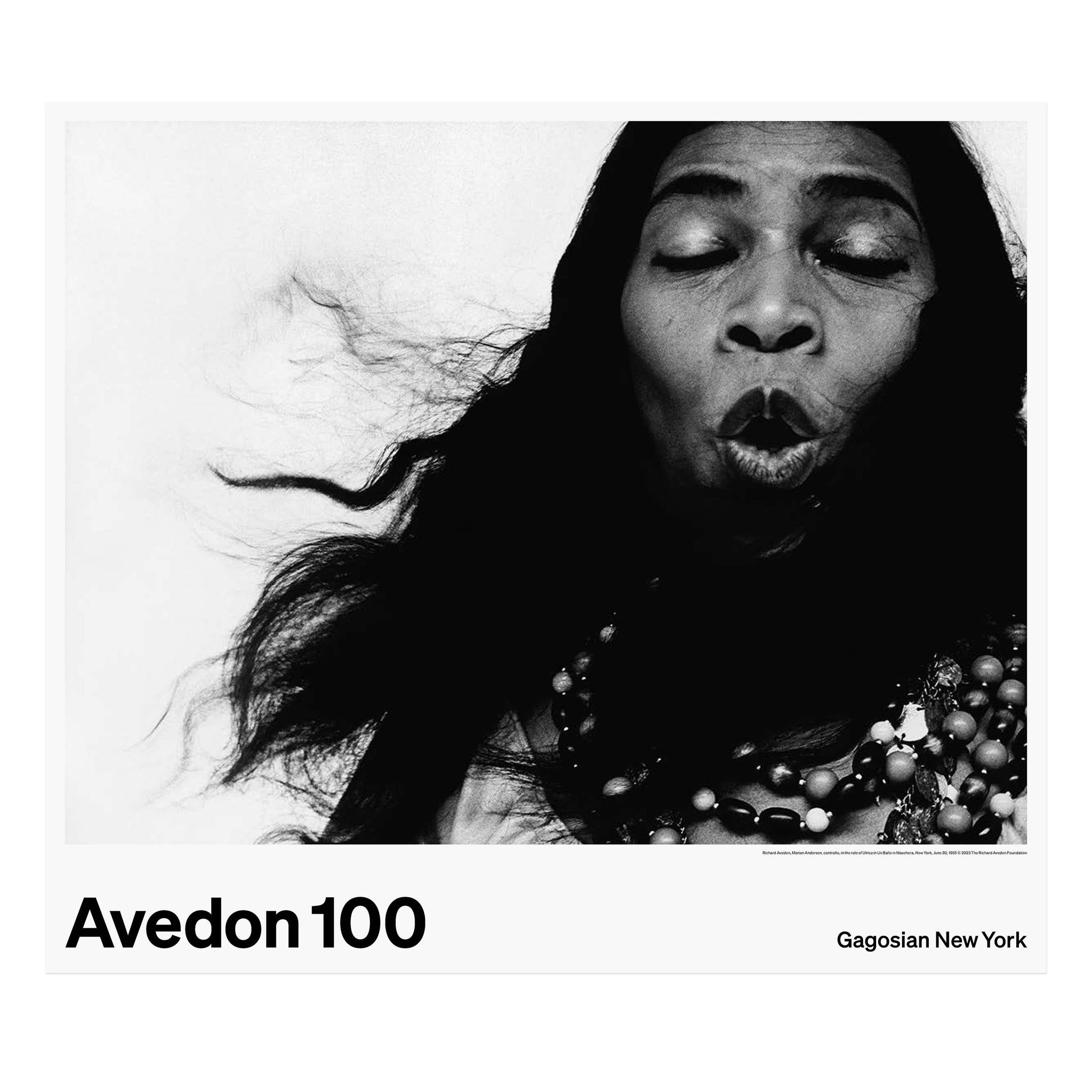 Poster featuring a photograph by Richard Avedon of Marian Anderson