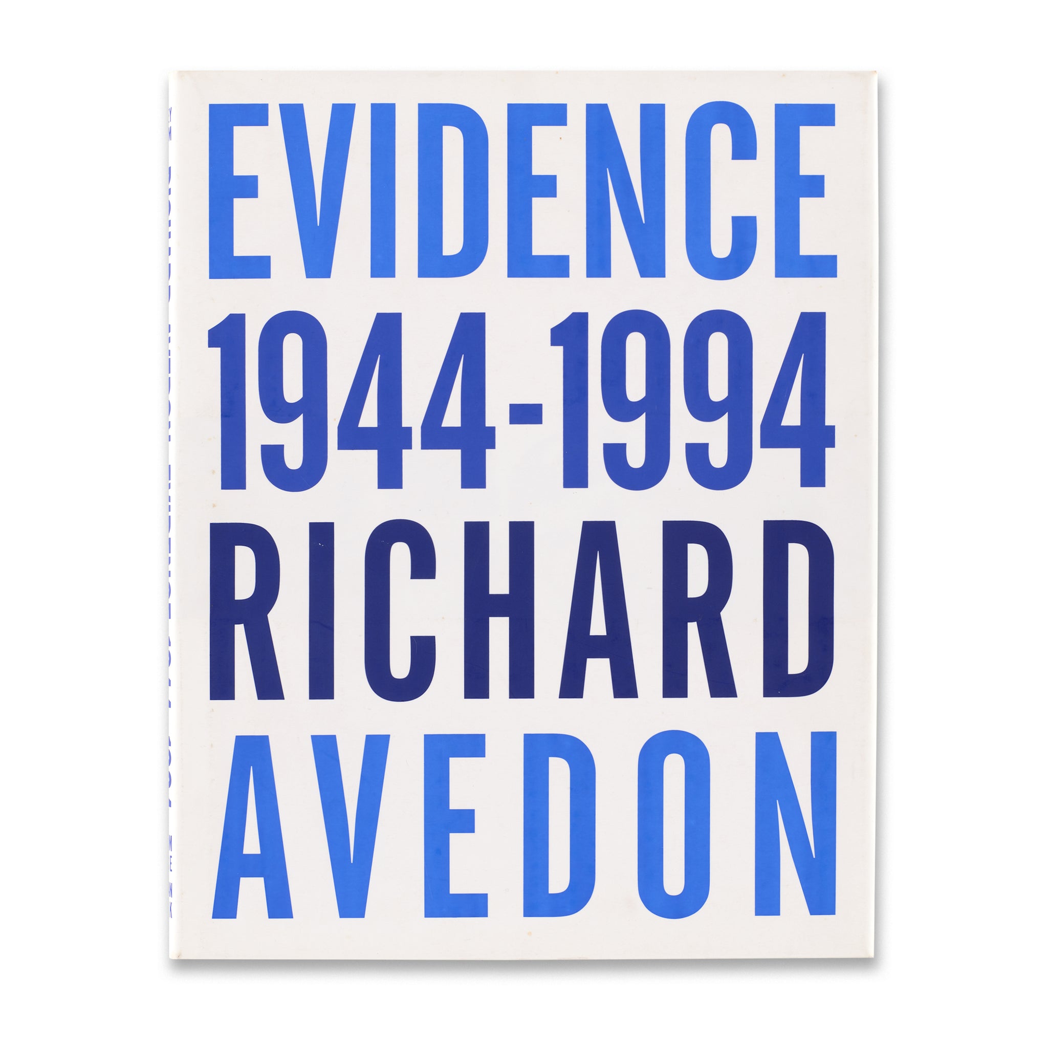 Cover of Richard Avedon: Evidence 1944–1994 rare book with dust jacket