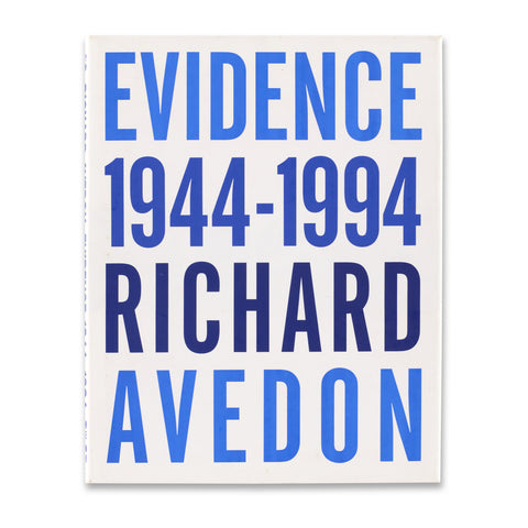 Cover of Richard Avedon: Evidence 1944–1994 rare book with dust jacket