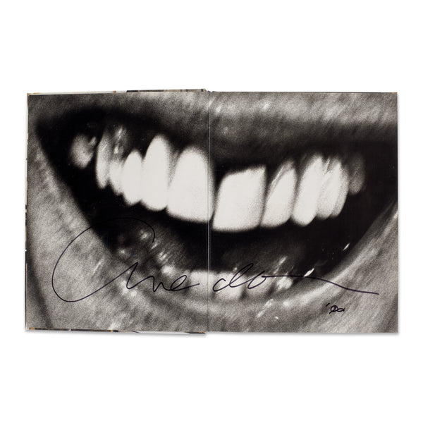 Interior spread of Richard Avedon: Evidence 1944–1994 rare book signed by the artist