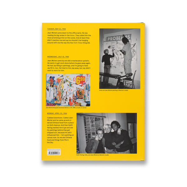 Back cover of the book Warhol on Basquiat: The Iconic Relationship Told in Andy Warhol’s Words and Pictures