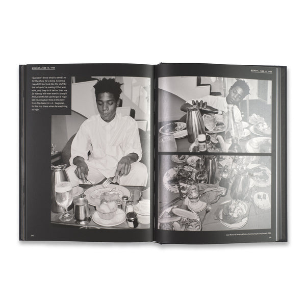 Interior spread of the book Warhol on Basquiat: The Iconic Relationship Told in Andy Warhol’s Words and Pictures