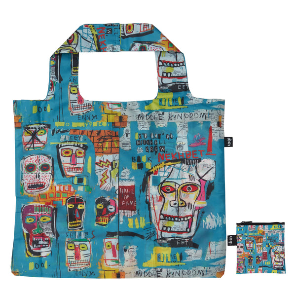 Jean-Michel Basquiat: Skull Tote Bag with small zippered pouch
