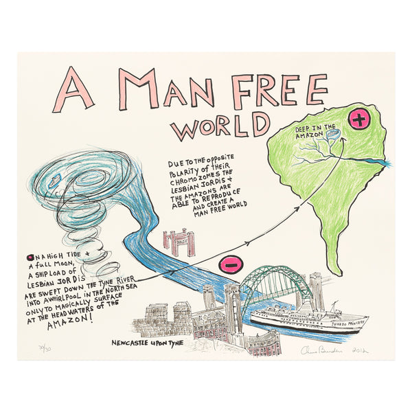 Chris Burden: A Man Free World print