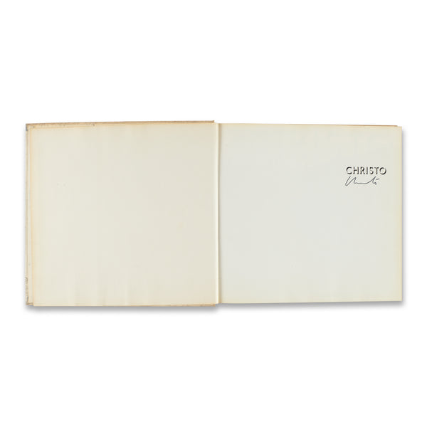 Title page of 1972 Christo rare book signed by the artist