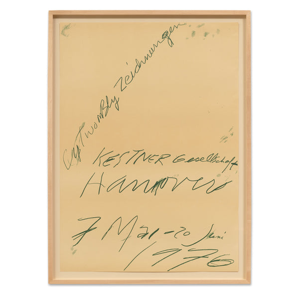 Cy Twombly: Zeichnungen vintage poster in frame