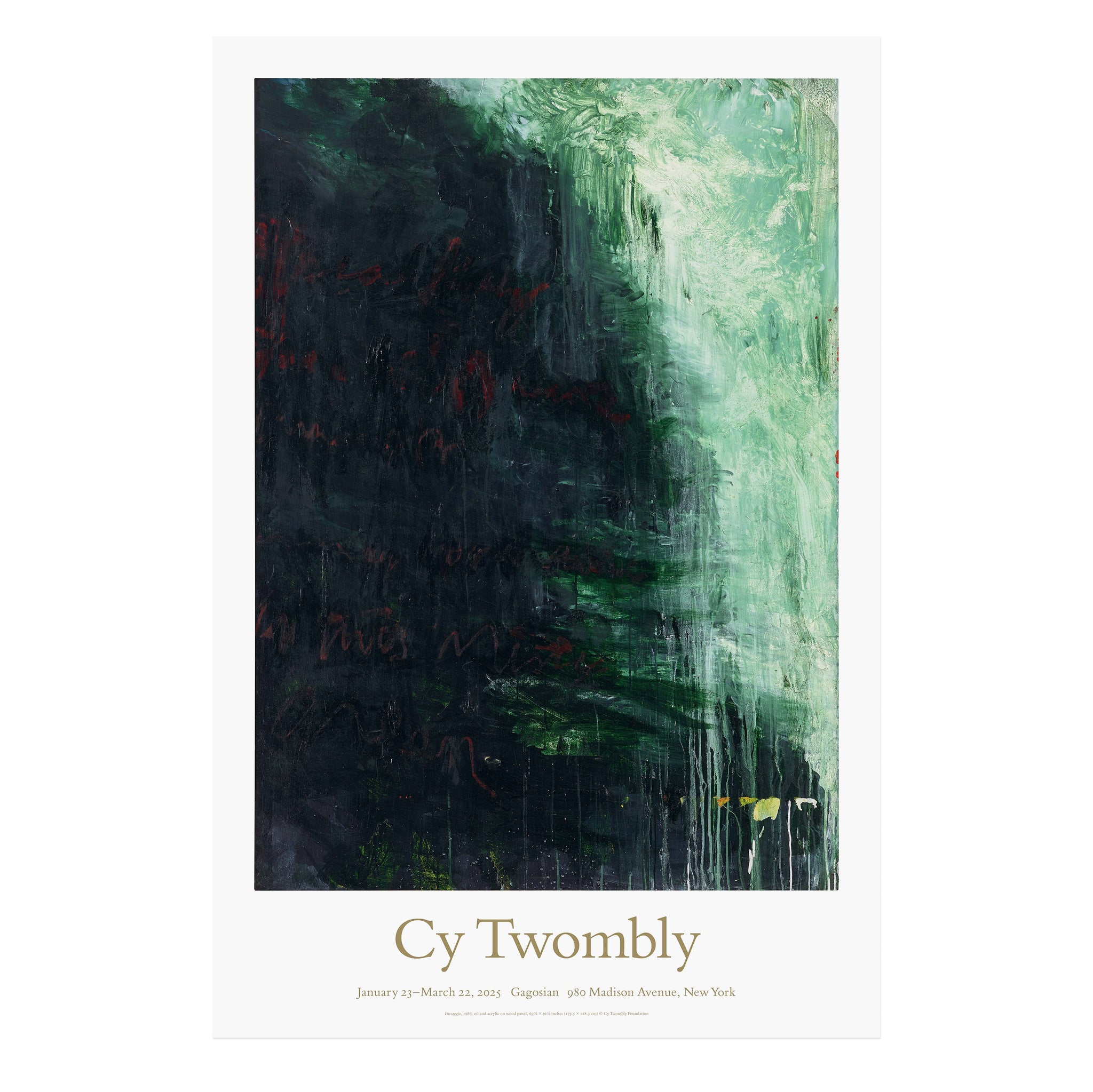 Cy Twombly poster featuring the painting Paesaggio (1986)