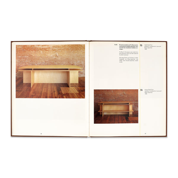 Interior spread of the Donald Judd Furniture Retrospective rare book