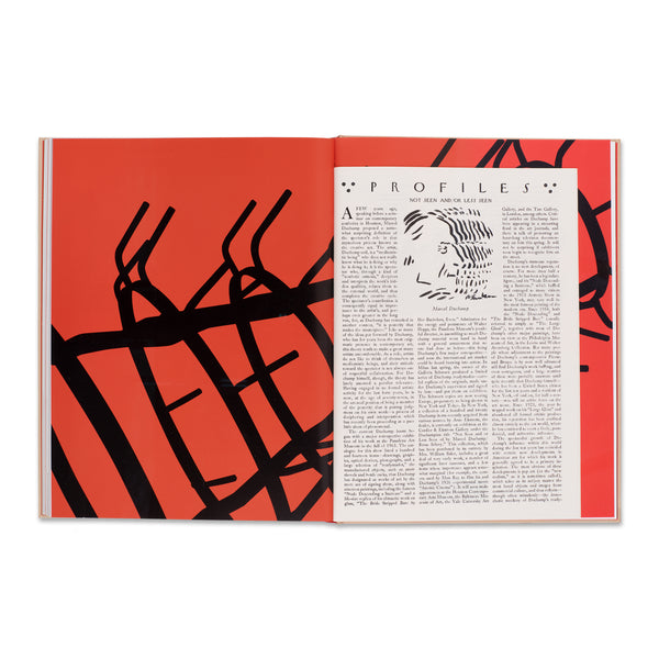 Interior spread of Marcel Duchamp 2026 book