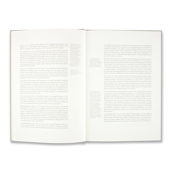 Interior spread of Cy Twombly: Eight Sculptures book