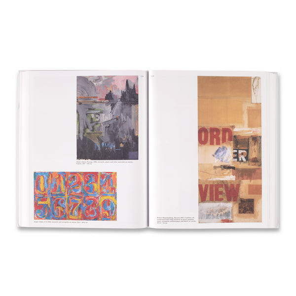 Interior spread of Five Friends: John Cage, Merce Cunningham, Jasper Johns, Robert Rauschenberg, Cy Twombly book