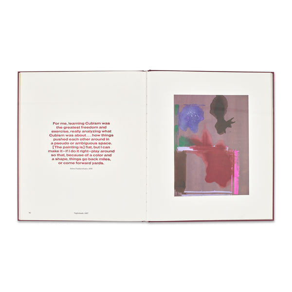 Interior spread of Line into Color, Color into Line: Helen Frankenthaler, Paintings, 1962–1987 book