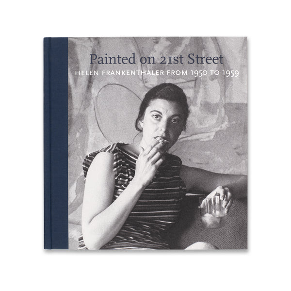 Book cover titled “Painted on 21st Street” featuring a black-and-white photo of Helen Frankenthaler