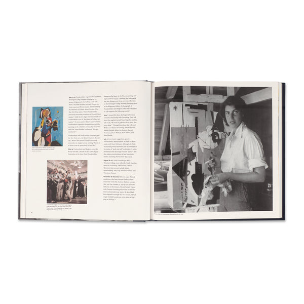 Interior spread of Painted on 21st Street: Helen Frankenthaler from 1950 to 1959 book