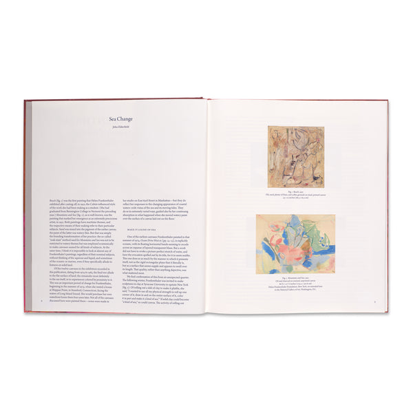 Interior spread of the book Helen Frankenthaler: Sea Change: A Decade of Paintings, 1974–1983