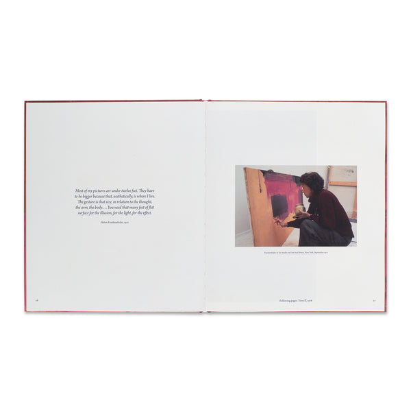 Interior spread of the book Helen Frankenthaler: Sea Change: A Decade of Paintings, 1974–1983