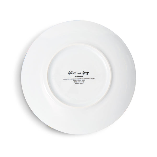 Back of Gilbert & George: Winter Flowers Plate