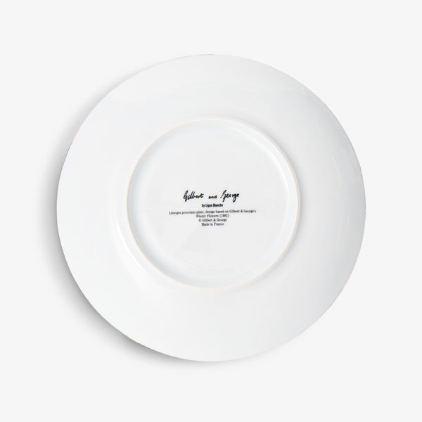 Back of Gilbert & George: Winter Flowers Plate