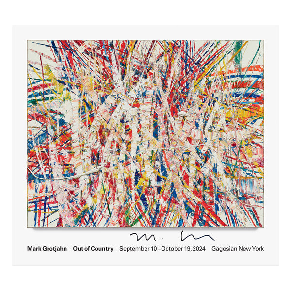 Mark Grotjahn: Out of Country poster signed by the artist