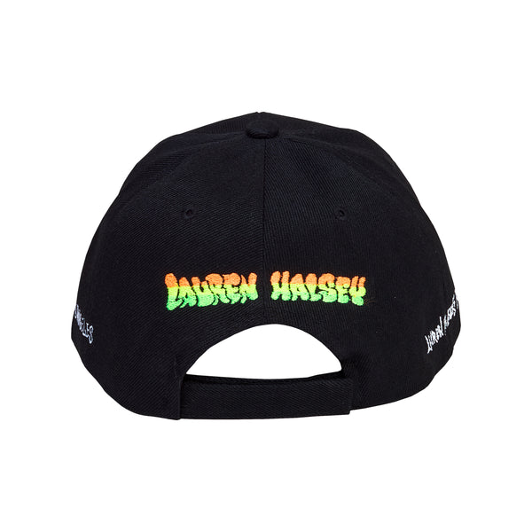 Back of Lauren Halsey: Sister Dreamer Hat (Green/White/Purple/Black)