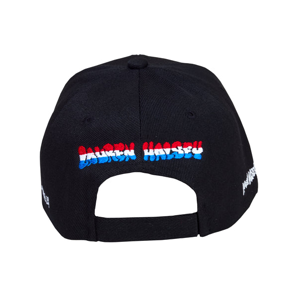 Back of Lauren Halsey: Sister Dreamer Hat (Yellow/Orange/Black)