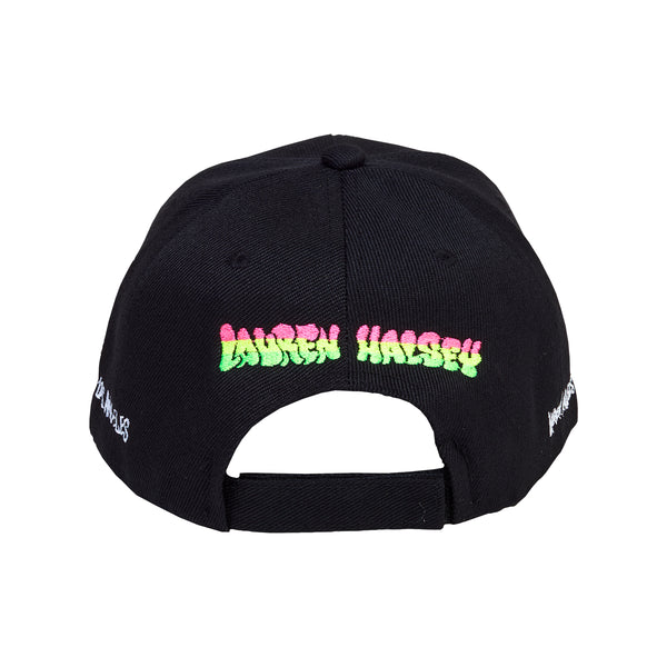 Back of Lauren Halsey: Sister Dreamer Hat (Red/Yellow/Green/Black)