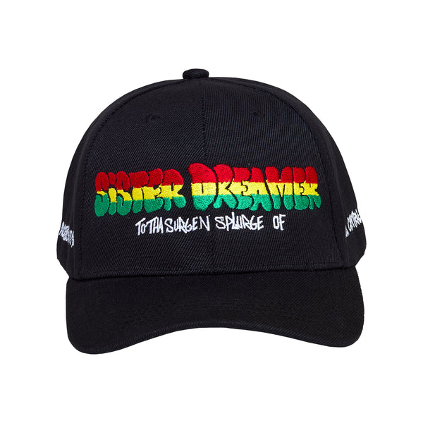 Front of Lauren Halsey: Sister Dreamer Hat (Red/Yellow/Green/Black)