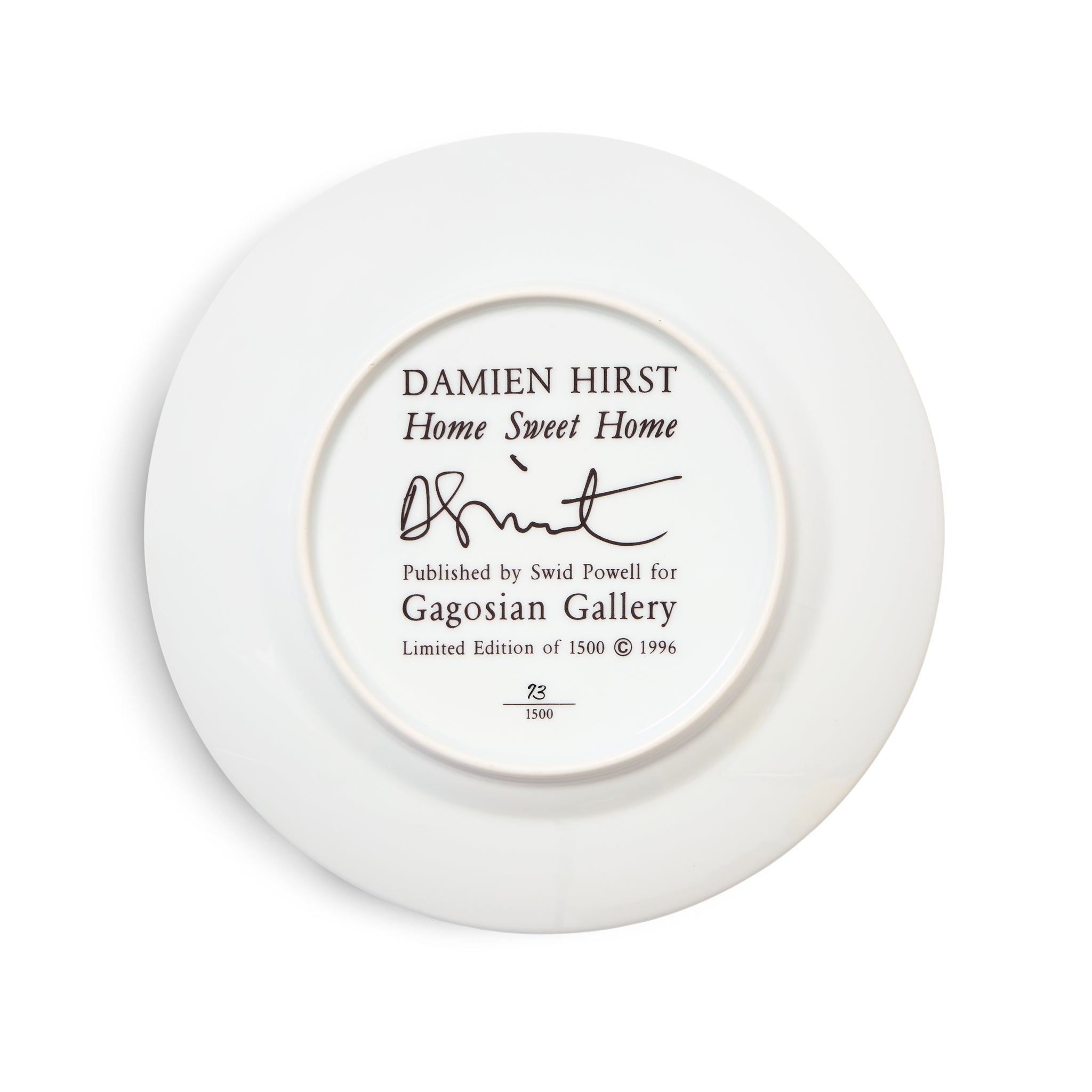 Damien Hirst: Home Sweet Home Plate | Gagosian Shop