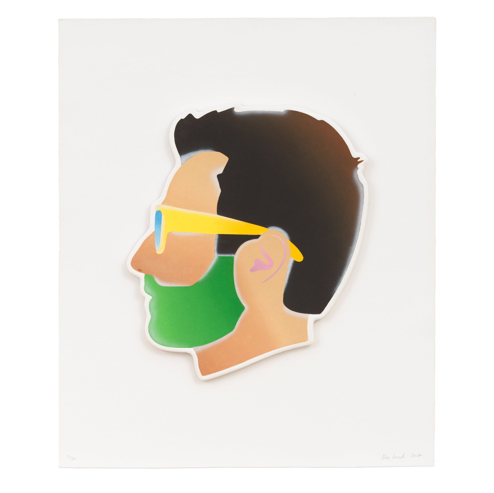 Alex Israel: Self-Portrait (Green Beard) print