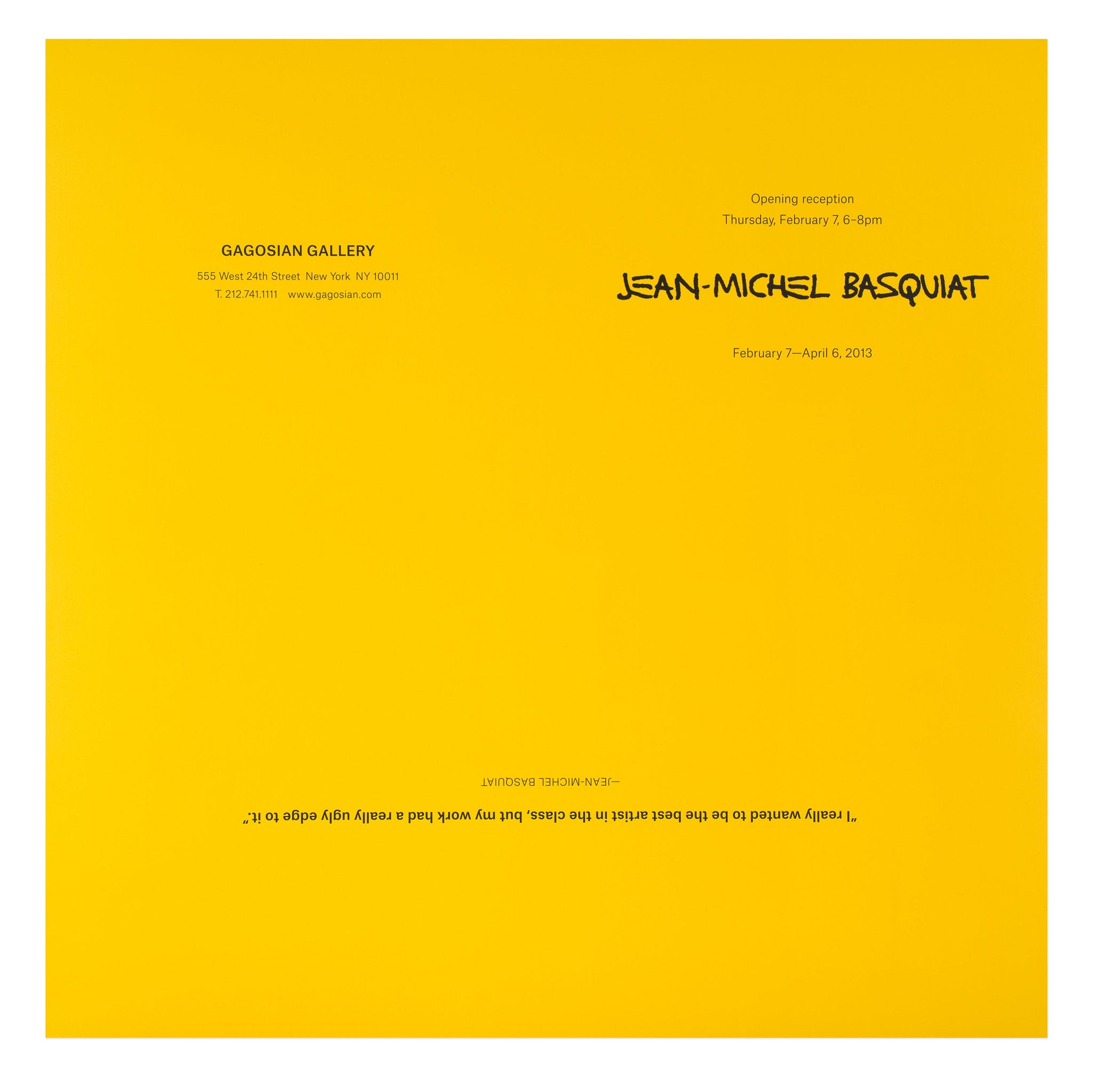 Jean-Michel Basquiat 2013 Poster | Gagosian Shop