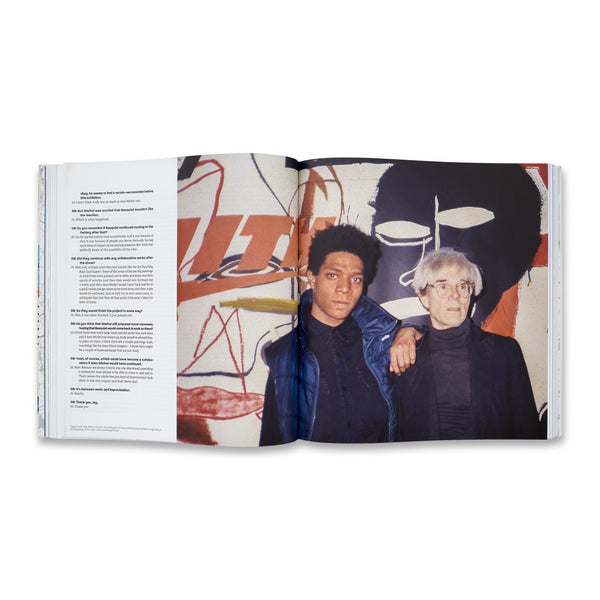 Interior spread of the book Basquiat × Warhol: Painting Four Hands