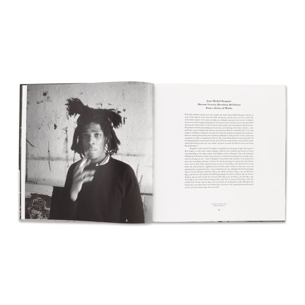 Interior spread of the book Jean-Michel Basquiat: Museum Security (Broadway Meltdown)