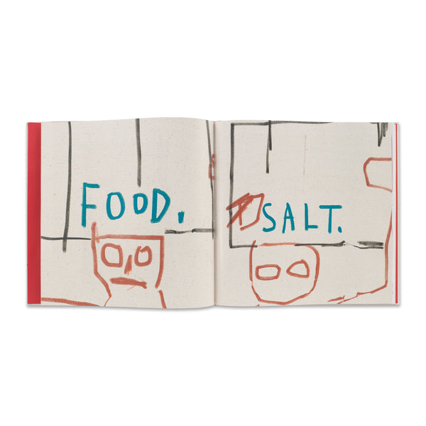 Interior spread of the book Words Are All We Have: Paintings by Jean-Michel Basquiat