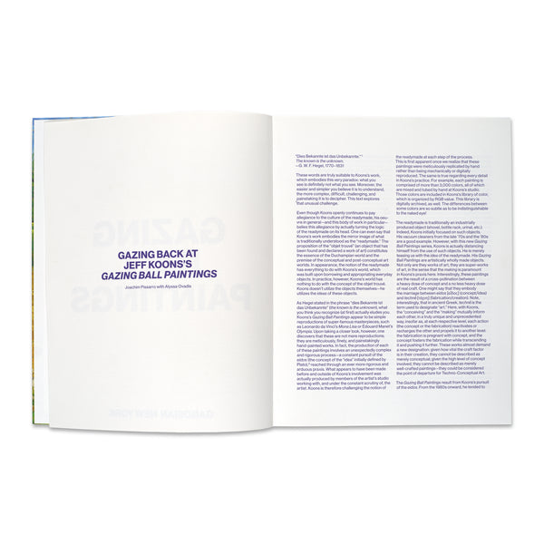 Interior spread of Jeff Koons: Gazing Ball Paintings book