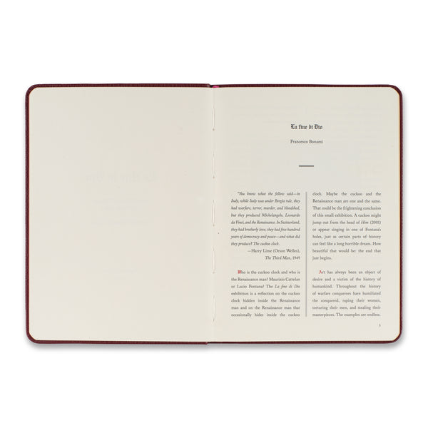 Interior spread of La fine di Dio book