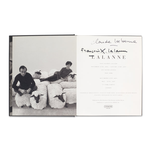 Interior spread of Claude & François-Xavier Lalanne rare book