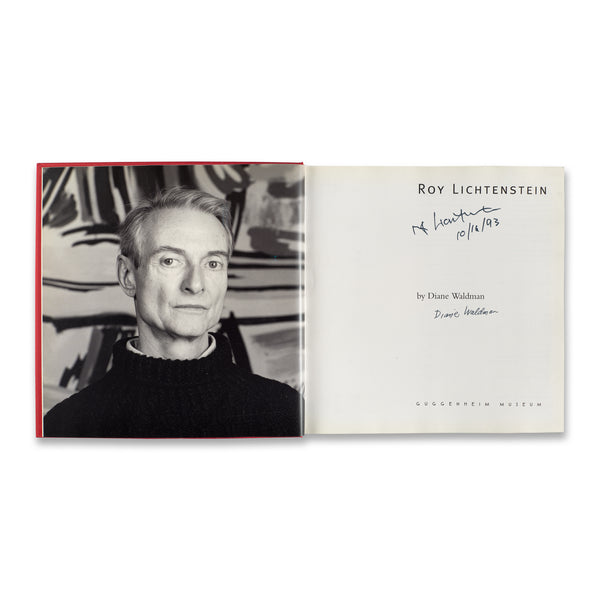 Title page of the Roy Lichtenstein 1993 rare book, signed by the artist and Diane Waldman