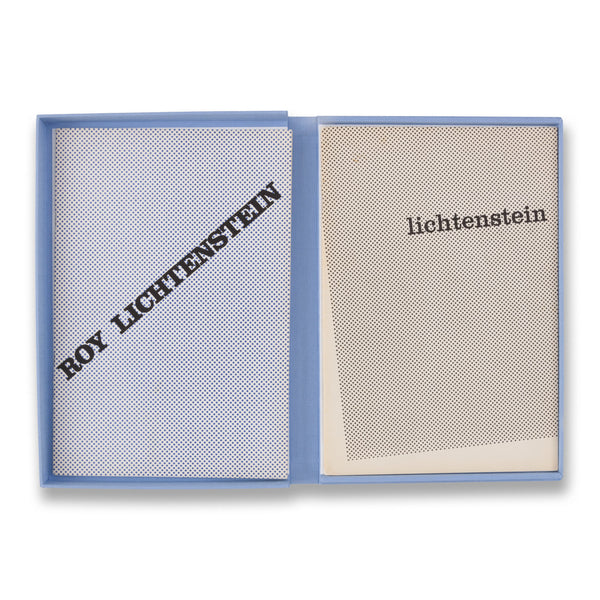 Two covers of Roy Lichtenstein Galerie Ileana Sonnabend Catalogues in box