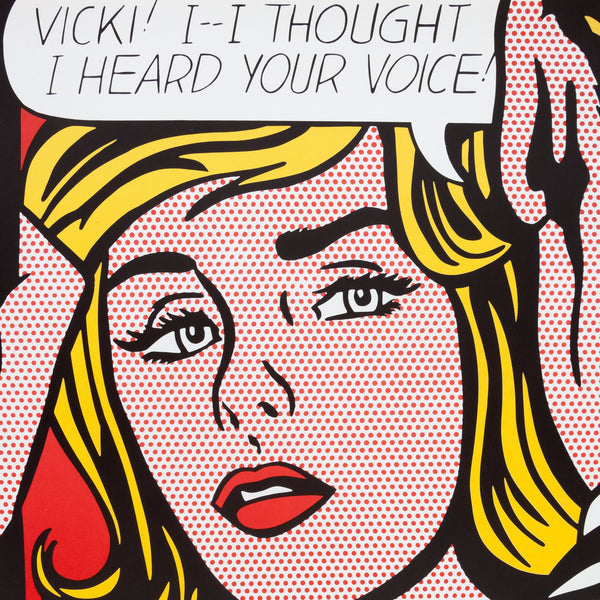 Detail of Roy Lichtenstein: Vicki! rare poster